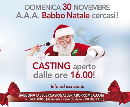 Babbo Natale 2000.Babbo Natale Cercasi Alla Galleria Borromea A Milano